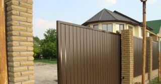 Купить откатные ворота из профнастила Архангельск, цена от 1774 руб.